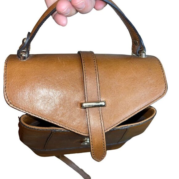 Divina Firenze Womens Backpack Crossbody Brown Leather Purse Italy - Picture 9 of 9